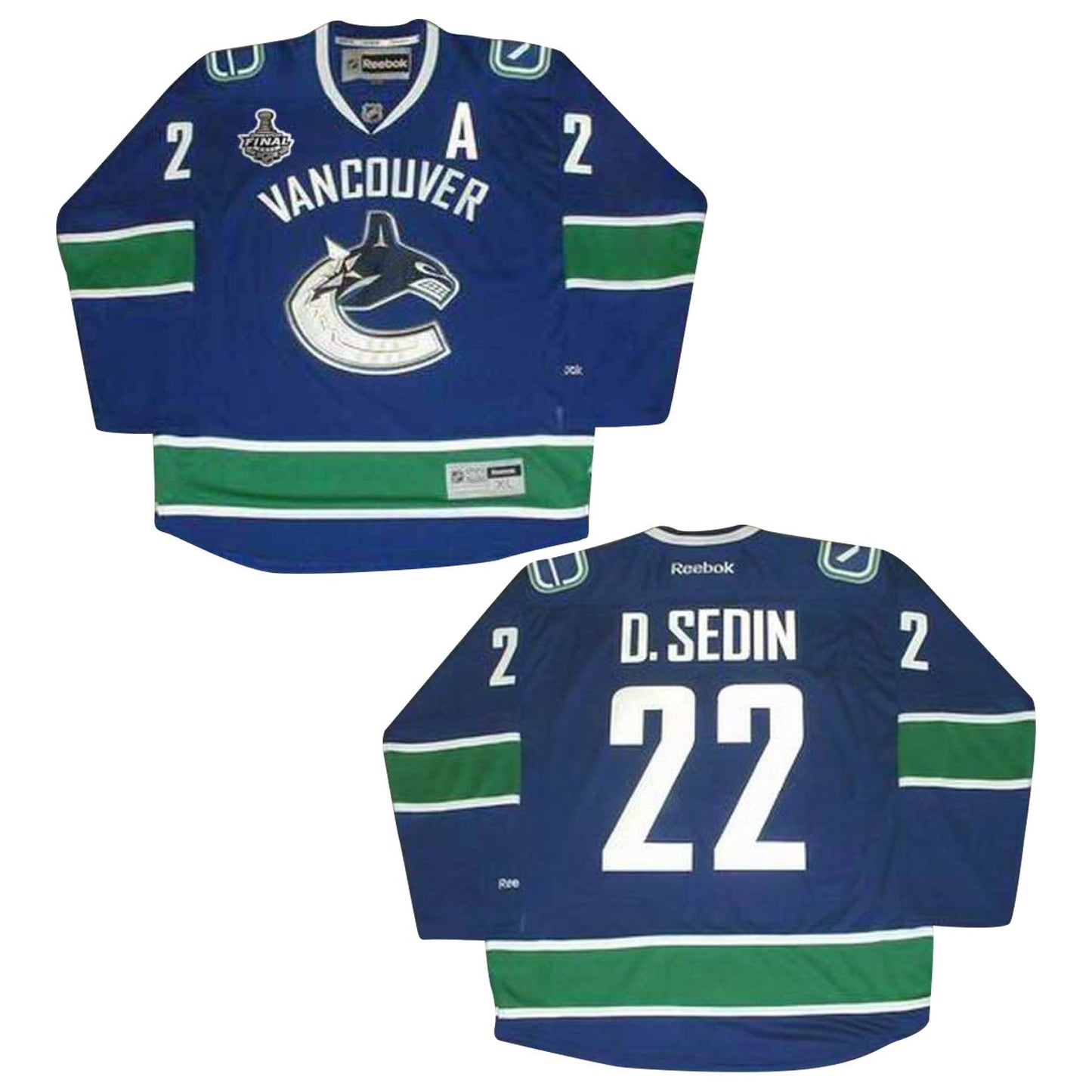 NHL Daniel Sedin Vancouver Canucks 22 Jersey