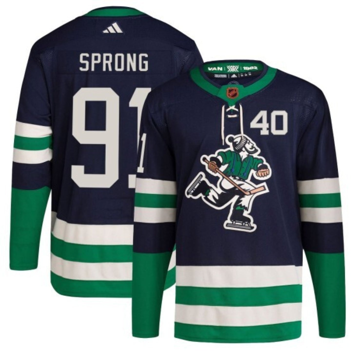 NHL Daniel Sprong Vancouver Canucks 91 Jersey