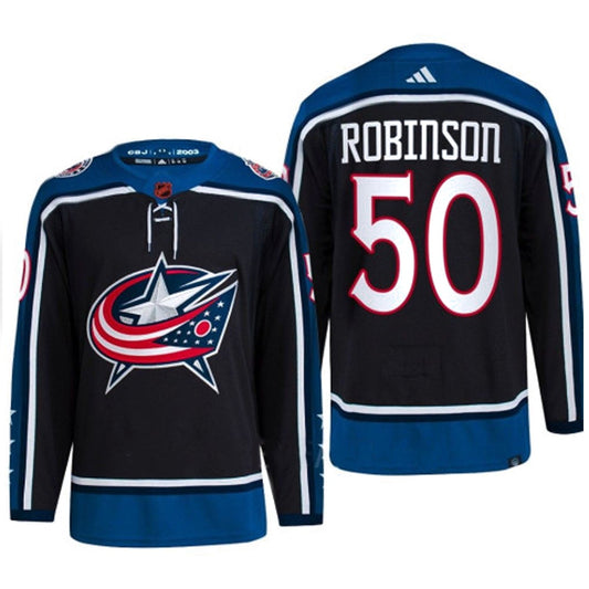 NHL Eric Robinson Columbus Blue Jackets 50 Jersey