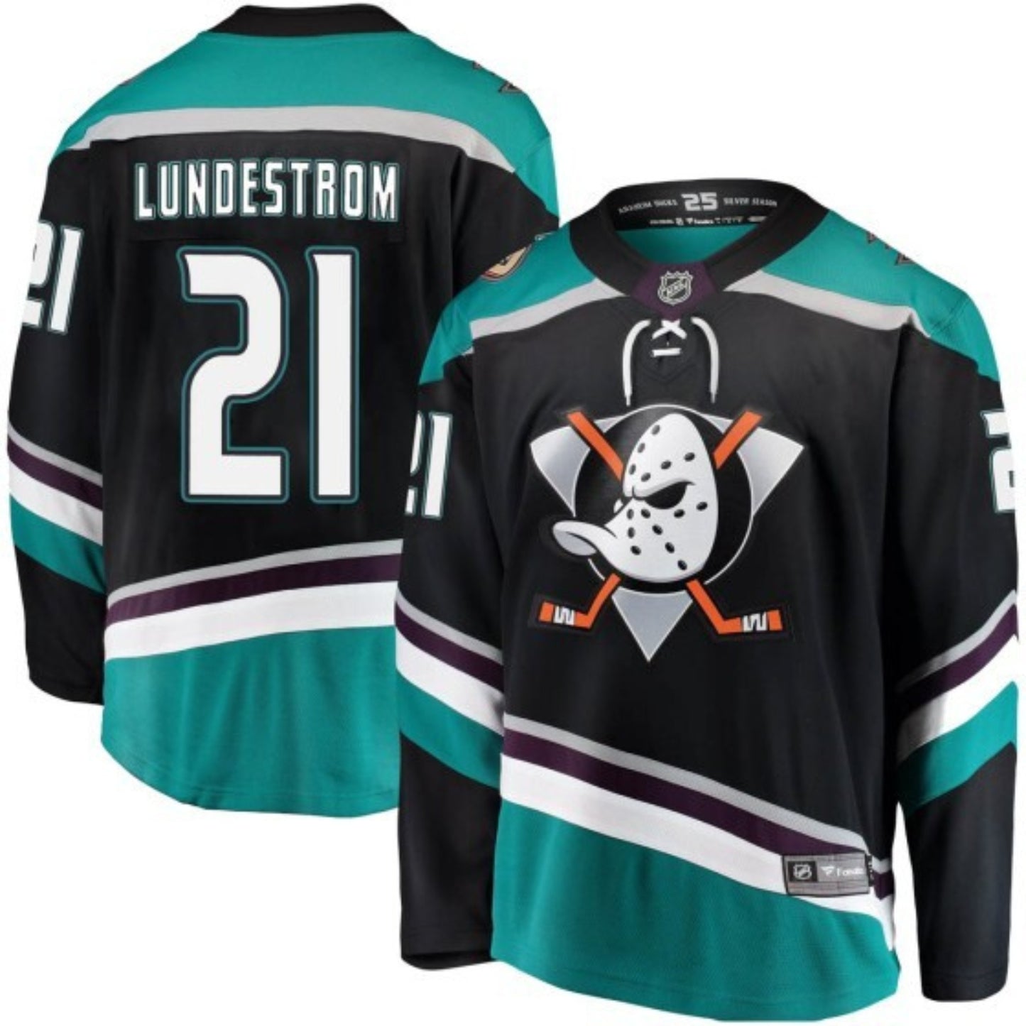 NHL Isac Lundestrom Anaheim Ducks 21 Jersey