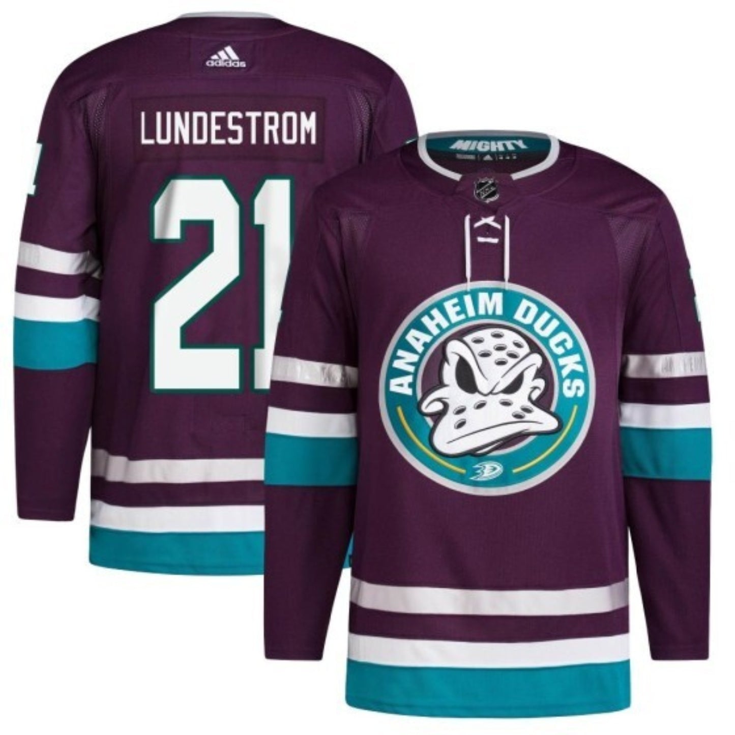 NHL Isac Lundestrom Anaheim Ducks 21 Jersey