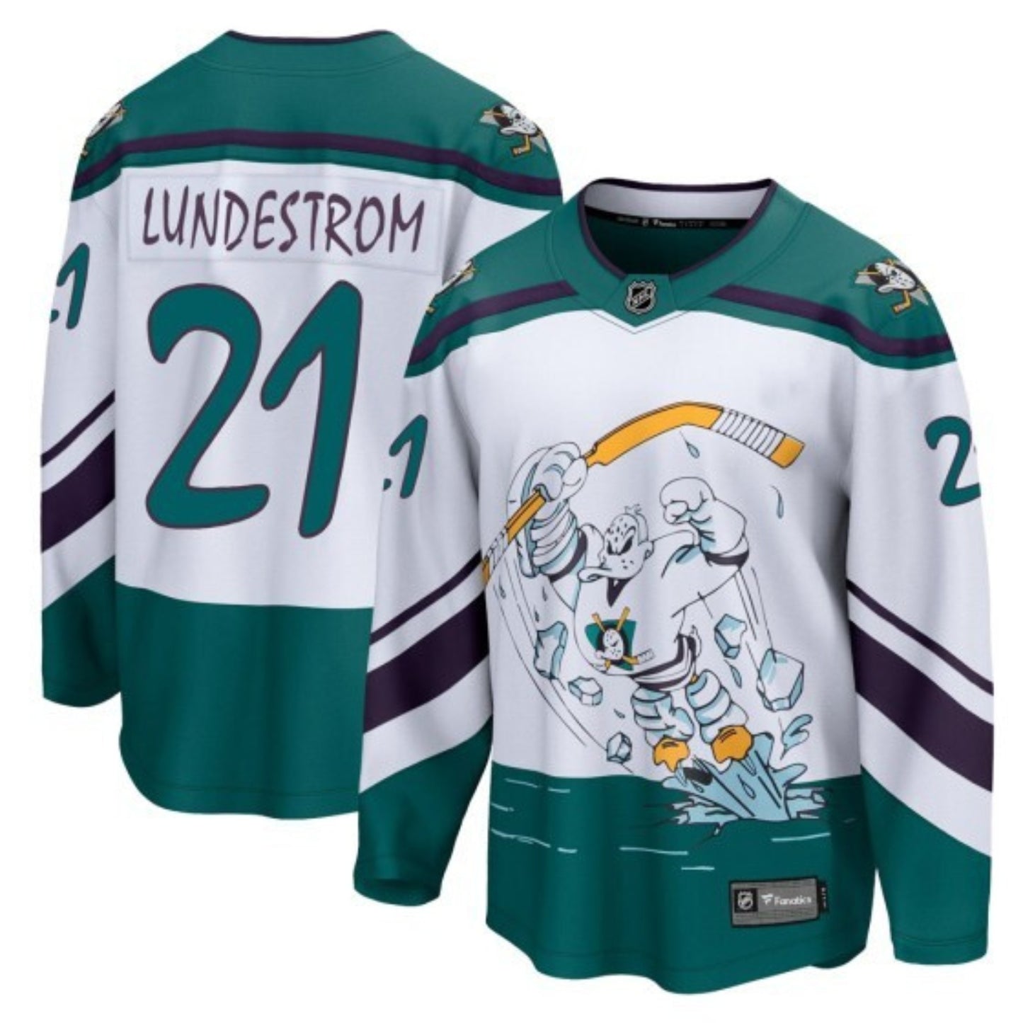 NHL Isac Lundestrom Anaheim Ducks 21 Jersey