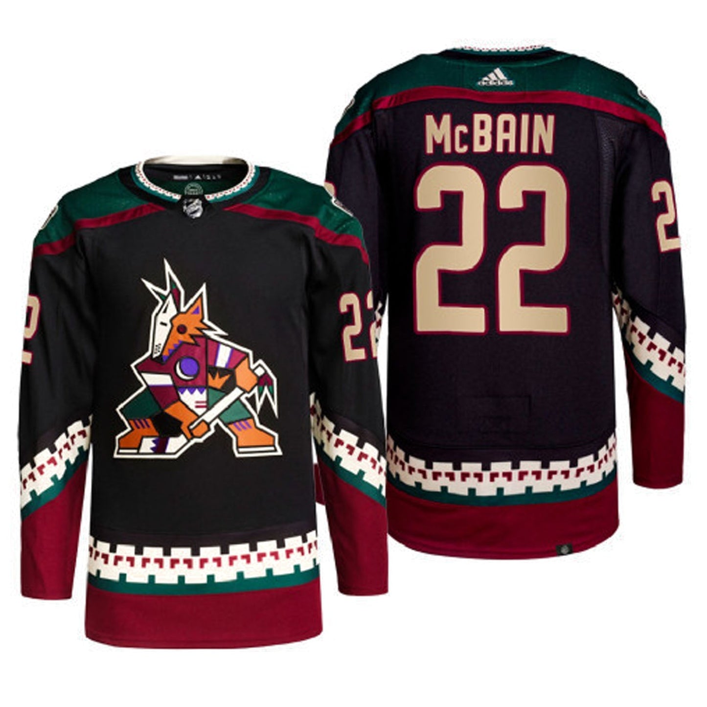 NHL Jack McBain Arizona Coyotes 22 Jersey