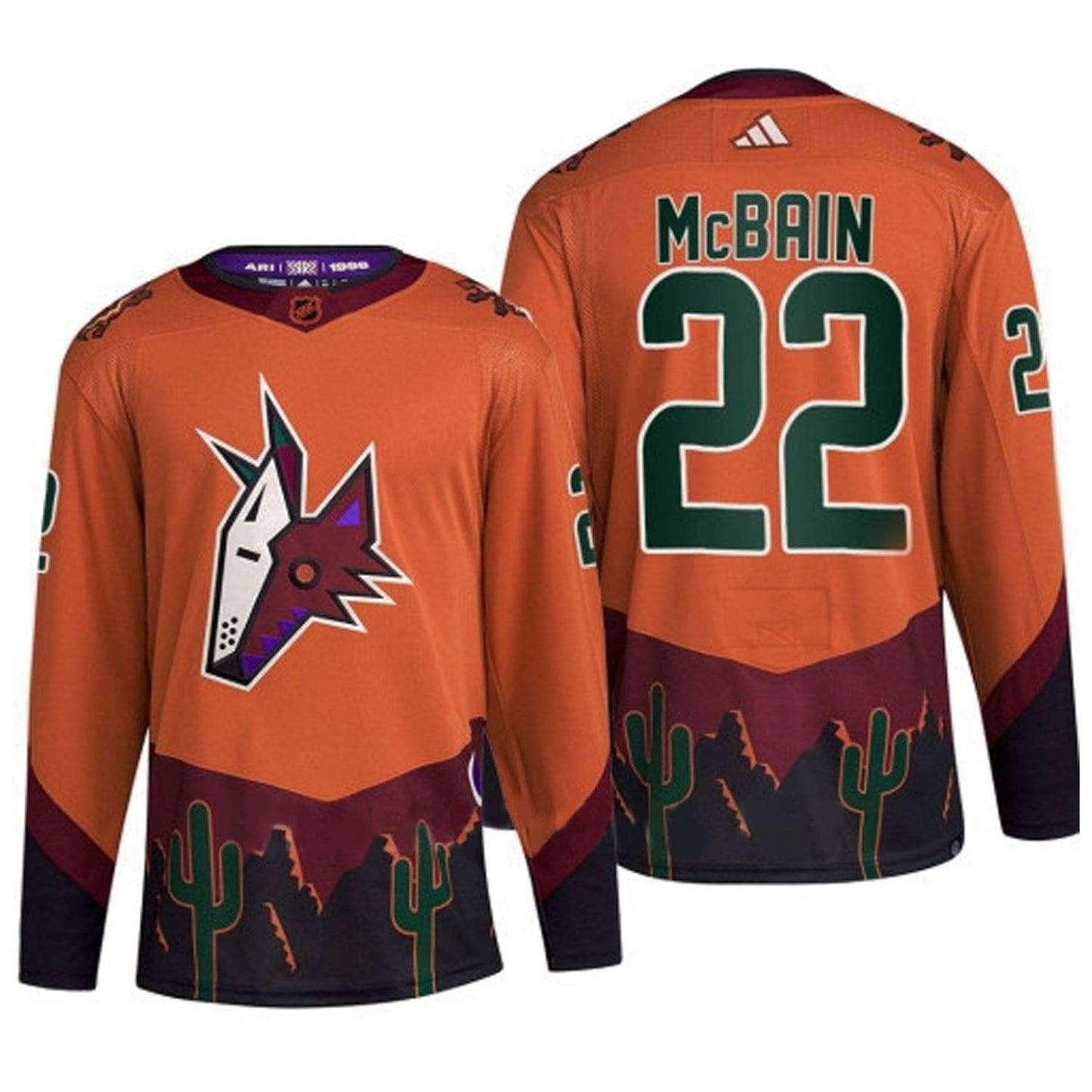 NHL Jack McBain Arizona Coyotes 22 Jersey