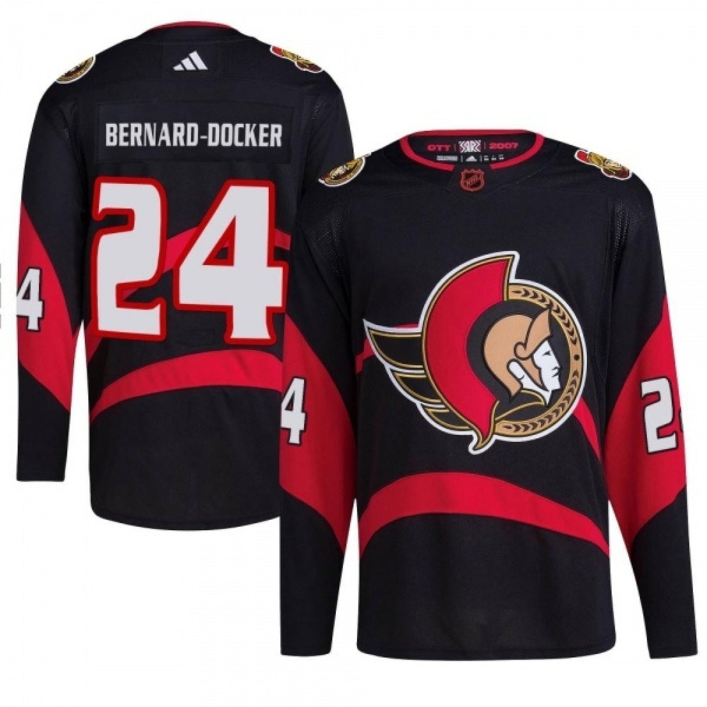 NHL Jacob Bernard-Docker Ottawa Senators 24 Jersey