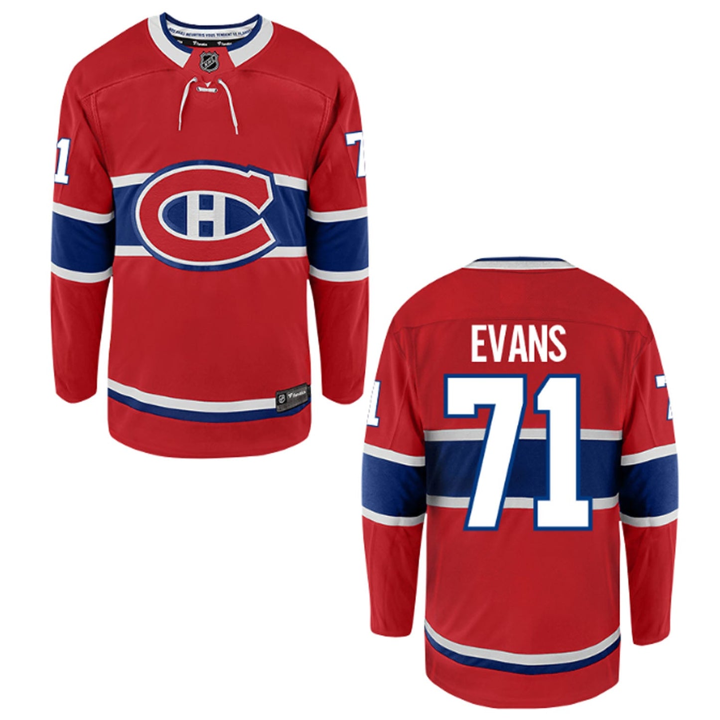 NHL Jake Evans Montreal Canadiens 71 Jersey