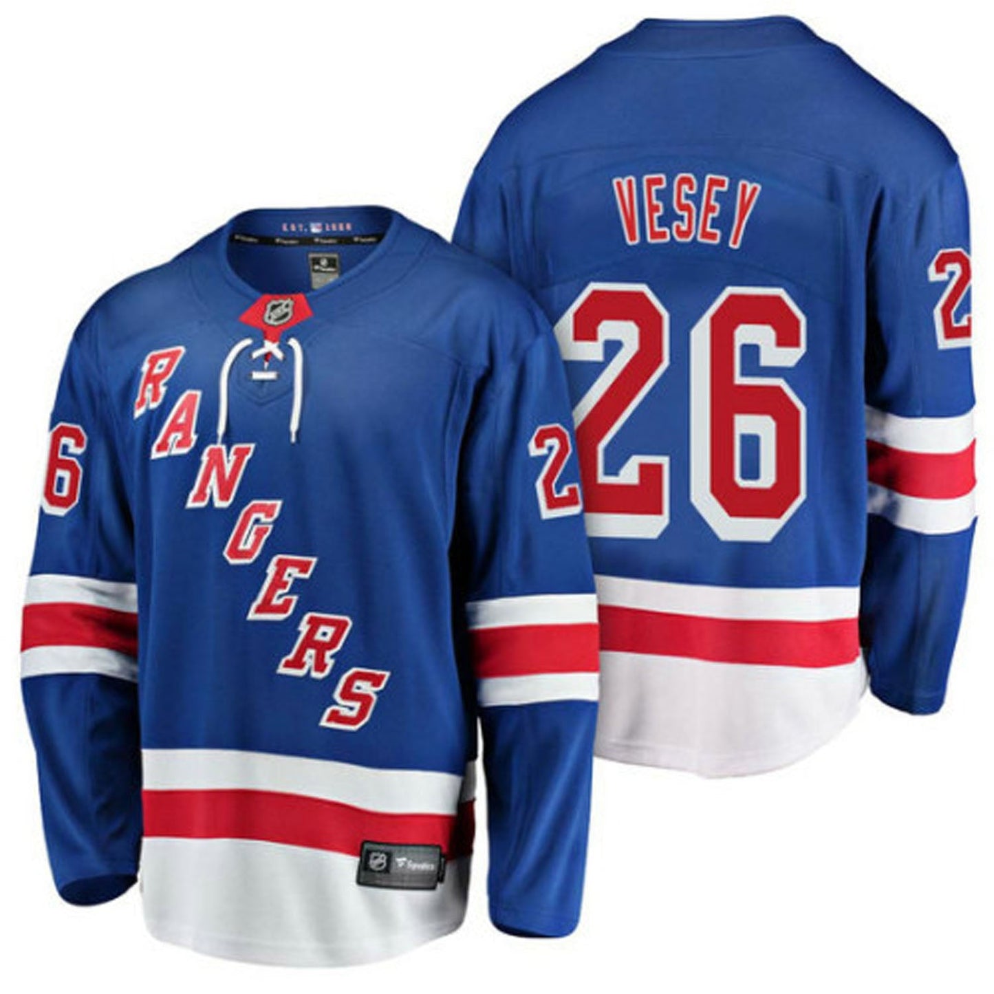 NHL Jimmy Vesey New York Rangers 26 Jersey