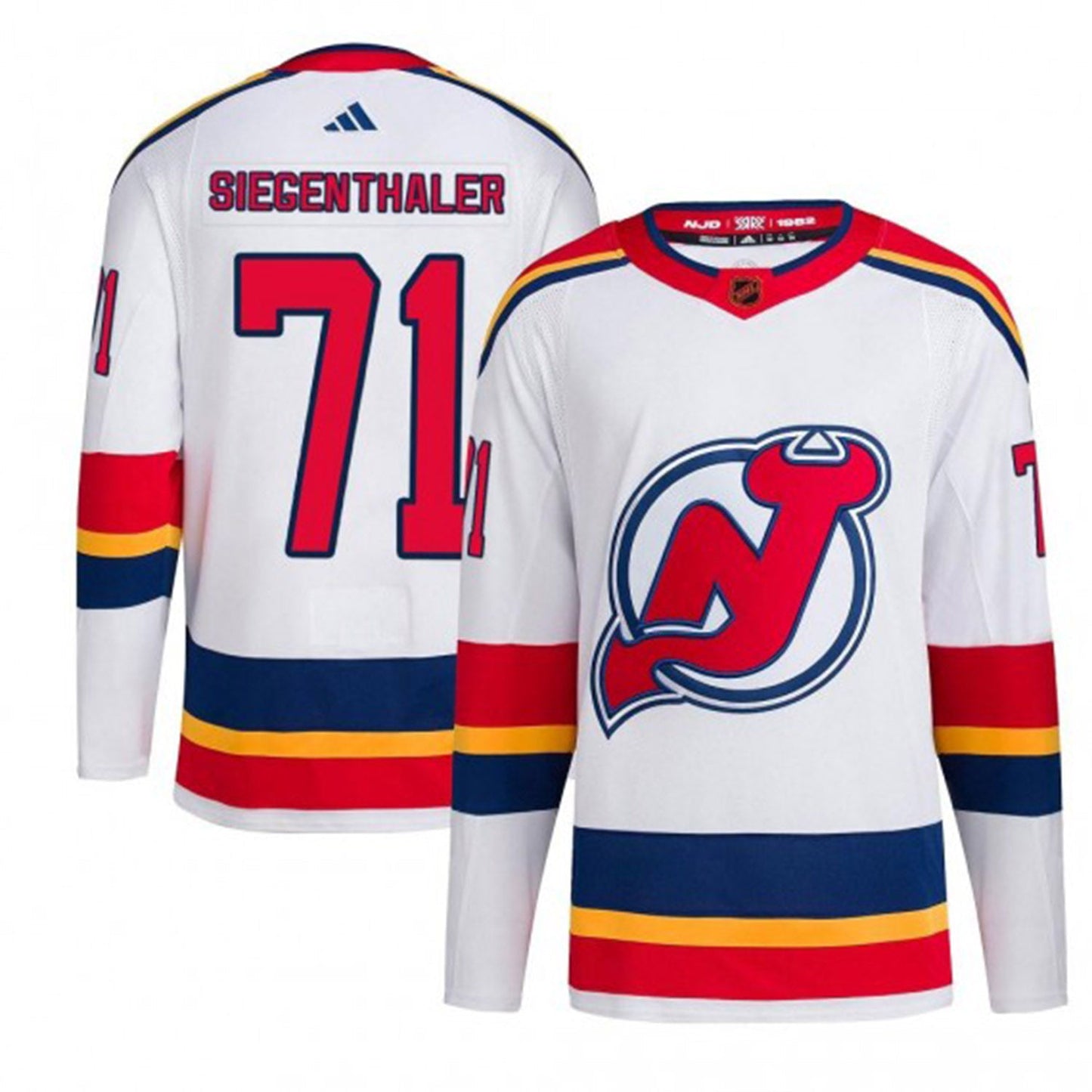 NHL Jonas Siegenthaler New Jersey Devils 71 Jersey