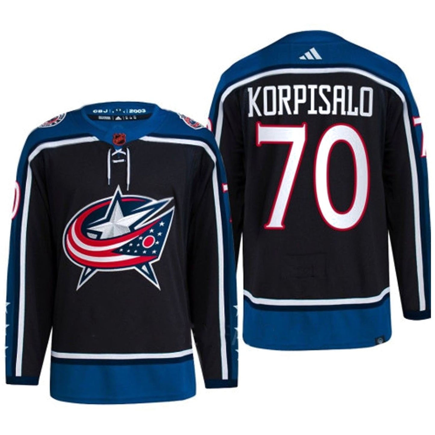 NHL Joonas Korpisalo Columbus Blue Jackets 70 Jersey