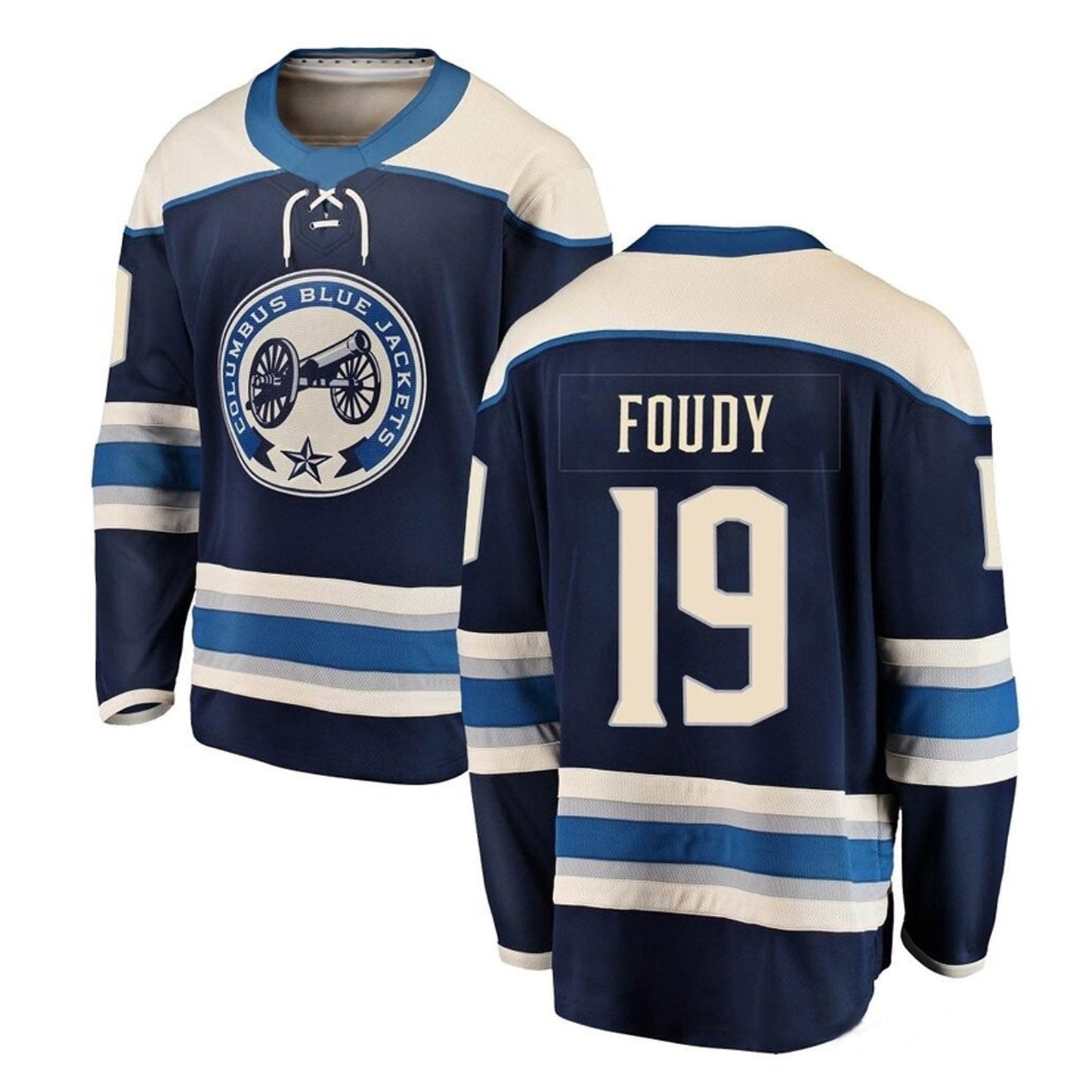 NHL Liam Foudy Columbus Blue Jackets 19 Jersey