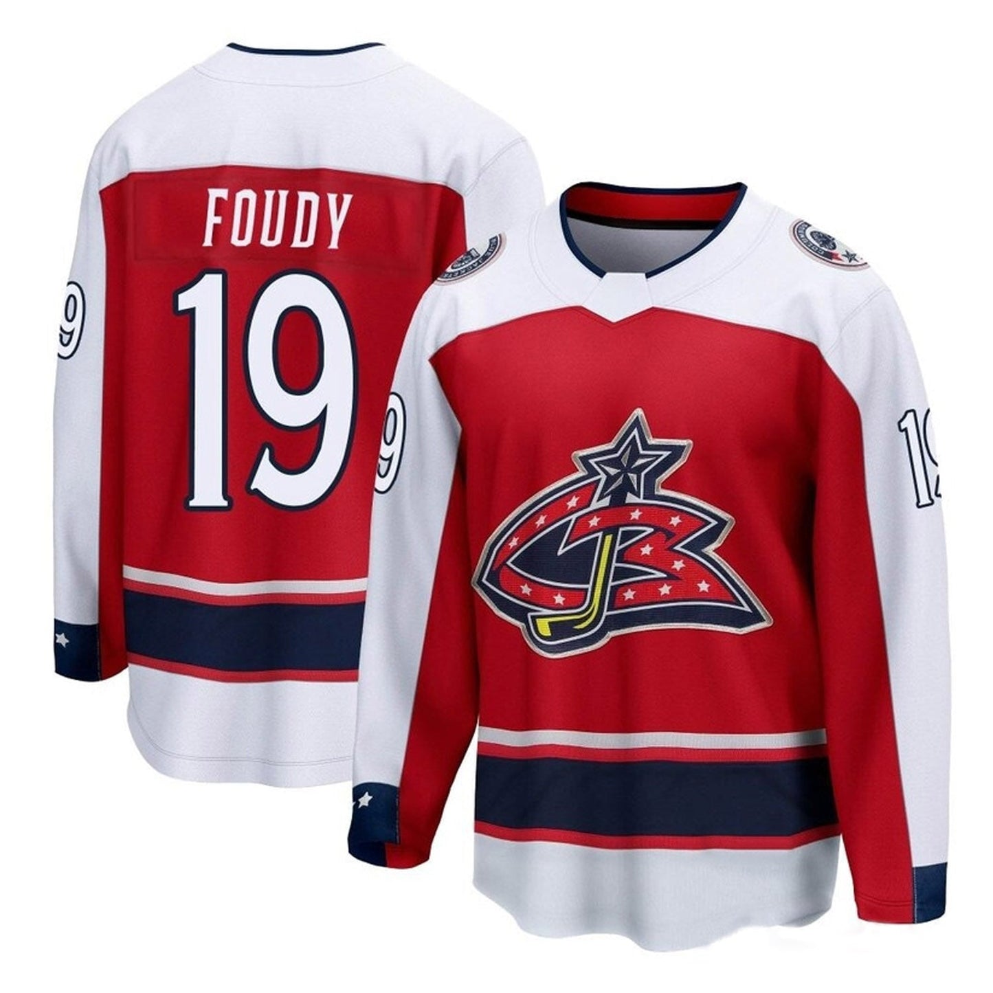 NHL Liam Foudy Columbus Blue Jackets 19 Jersey