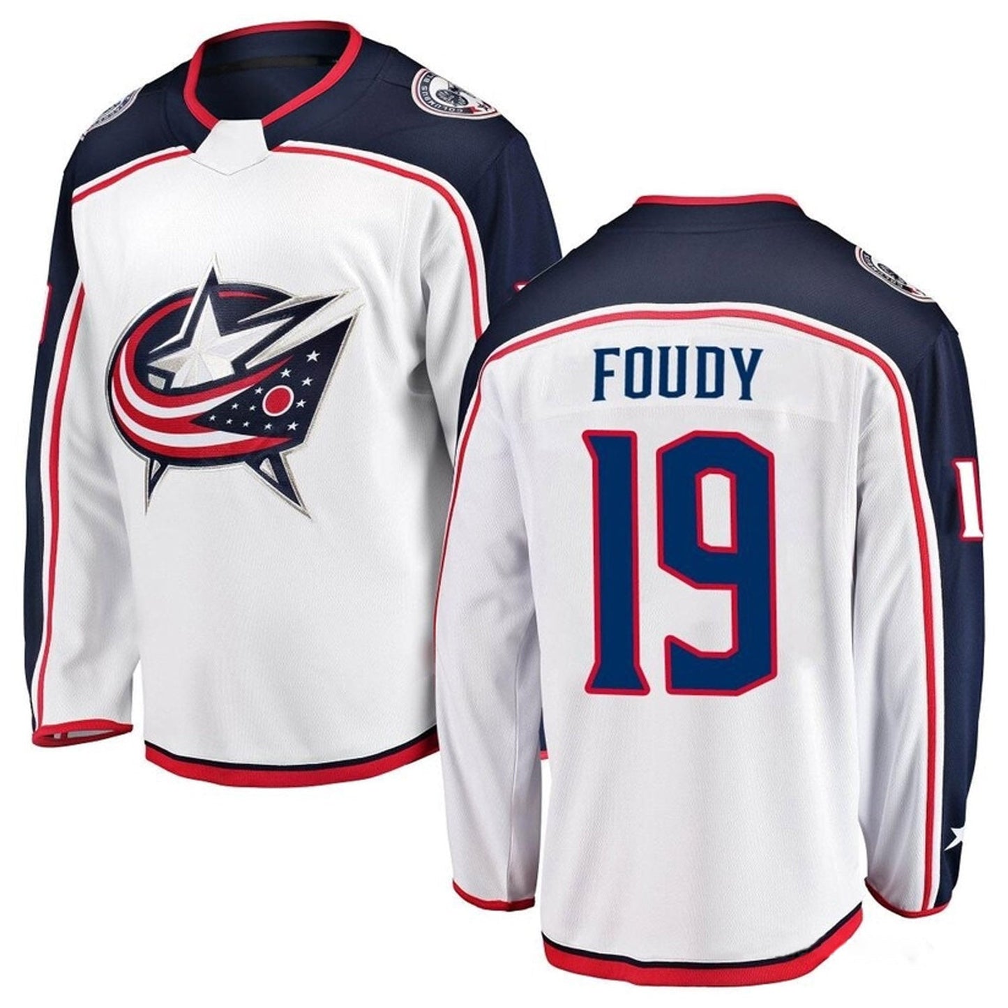 NHL Liam Foudy Columbus Blue Jackets 19 Jersey