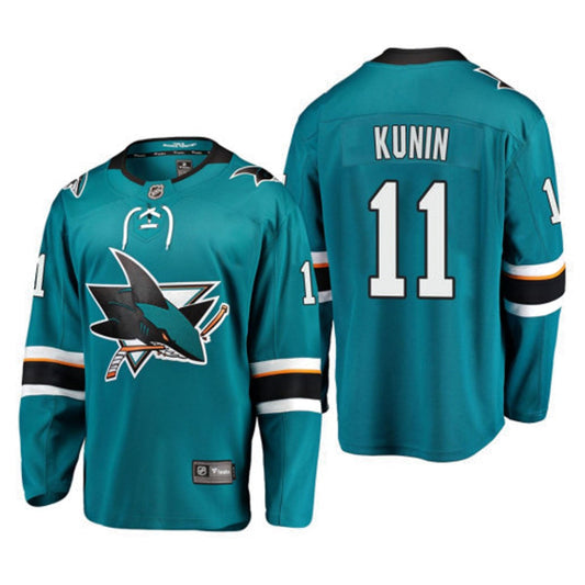 NHL Luke Kunin San Jose Sharks 11 Jersey