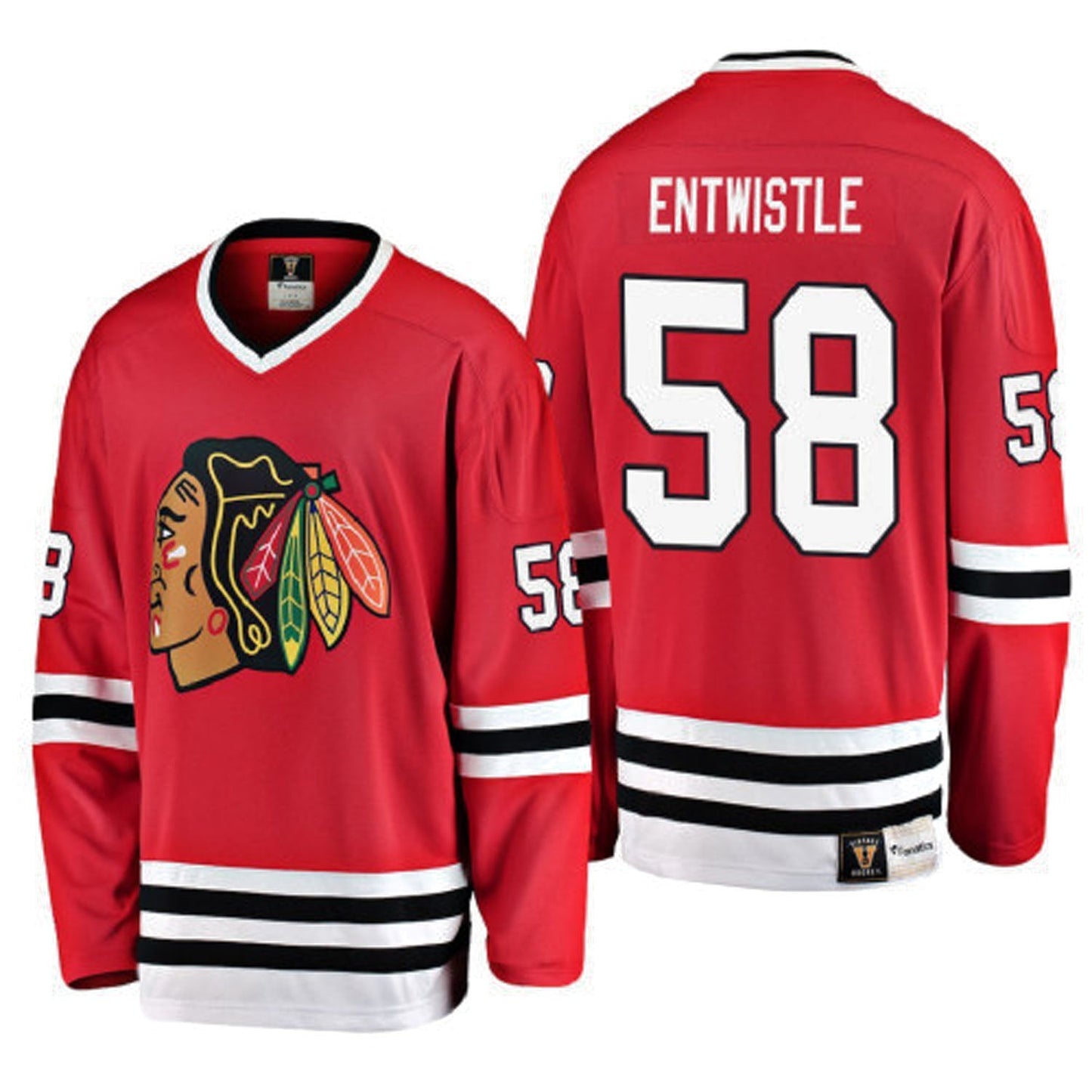 NHL MacKenzie Entwistle Chicago Blackhawks 58 Jersey