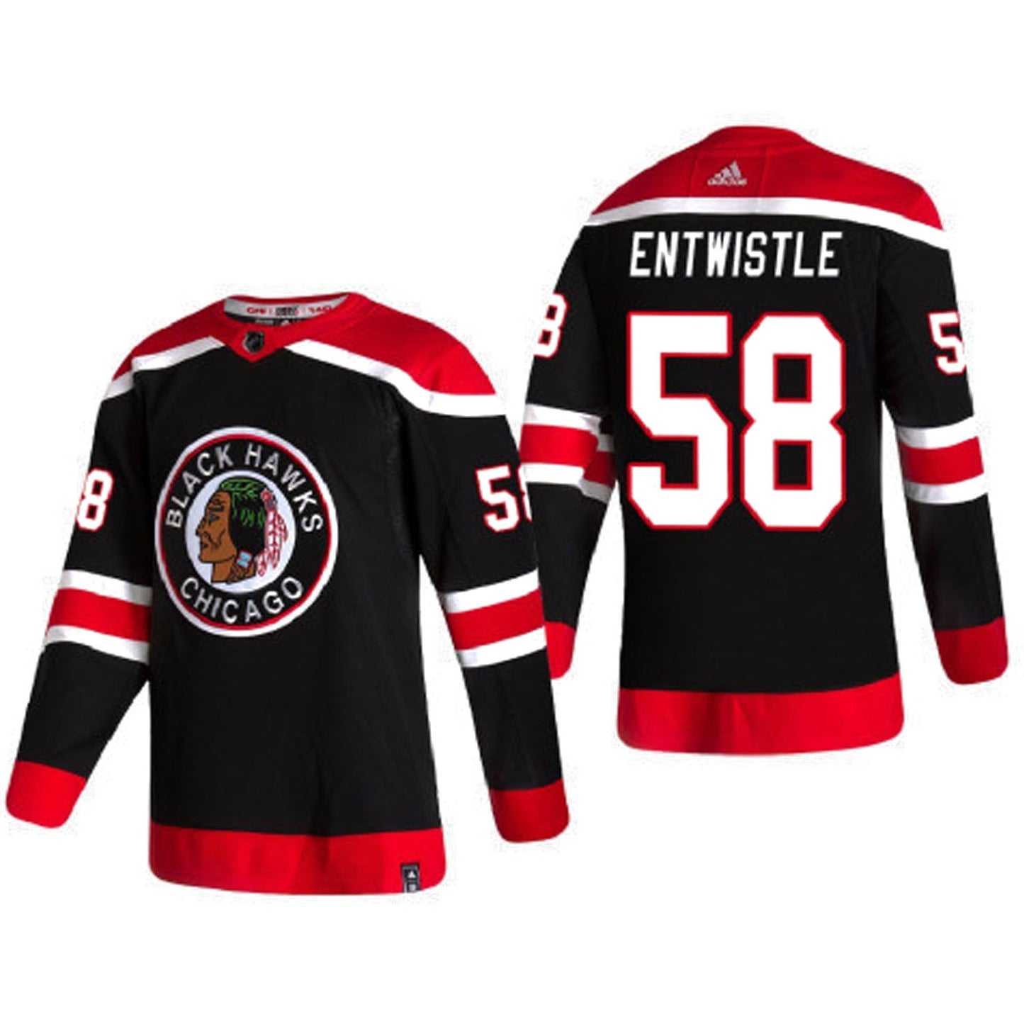 NHL MacKenzie Entwistle Chicago Blackhawks 58 Jersey