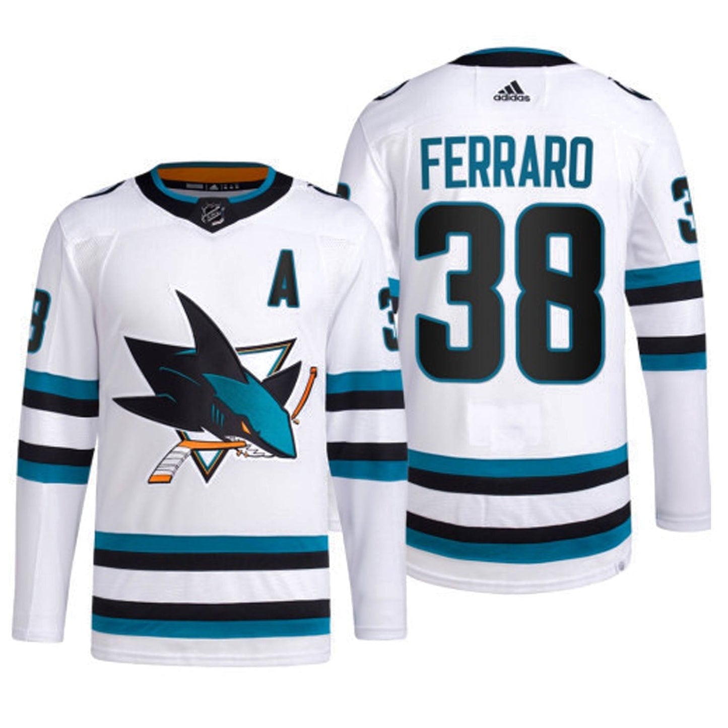 NHL Mario Ferraro San Jose Shark 38 Jersey