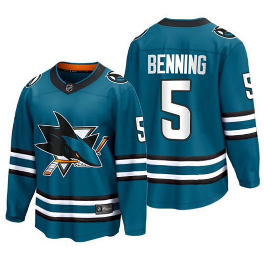 NHL Matt Benning San Jose Sharks 5 Jersey