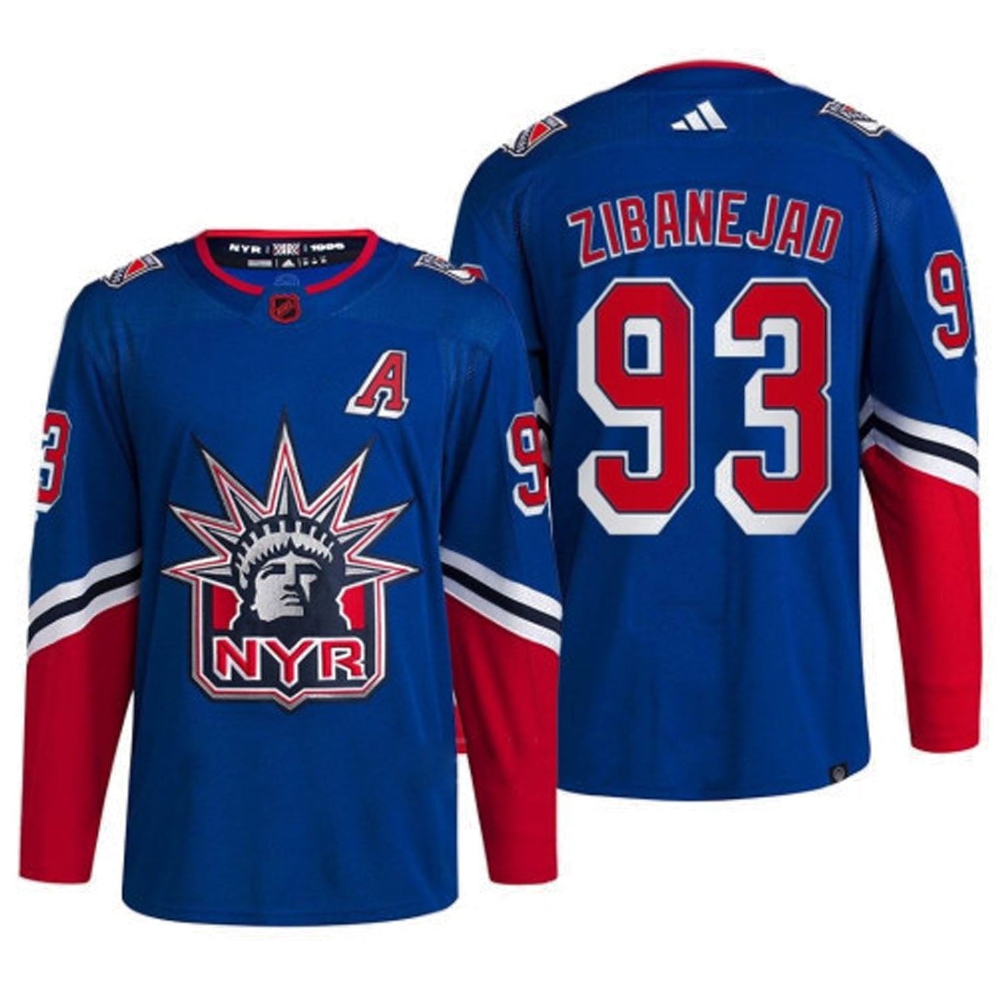 NHL Mika Zibanejad New York Rangers 93 Jersey