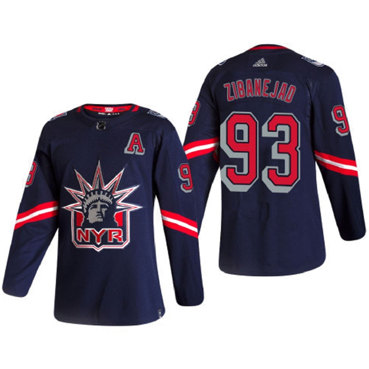 NHL Mika Zibanejad New York Rangers 93 Jersey