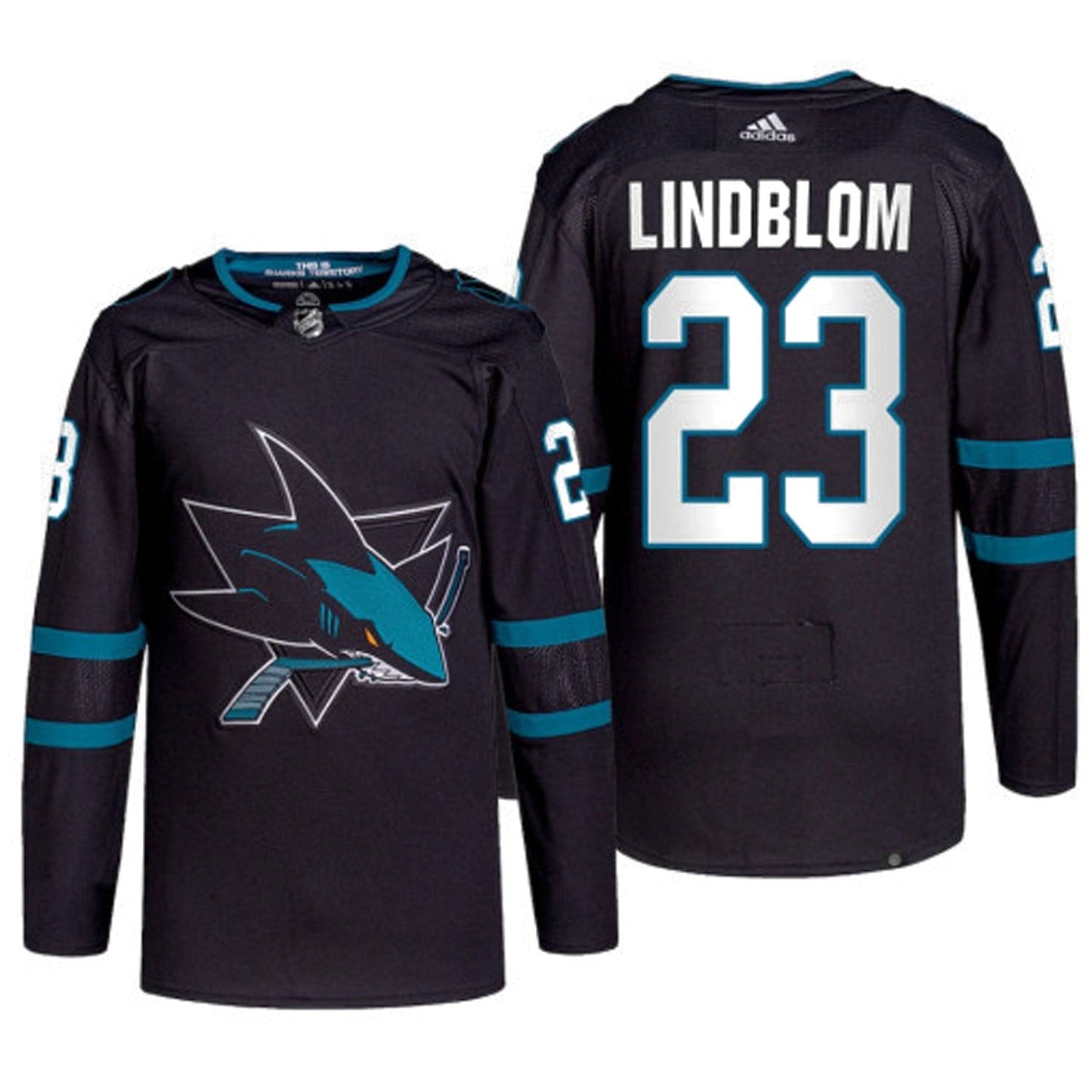 NHL Oskar Lindblom San Jose Sharks 23 Jersey