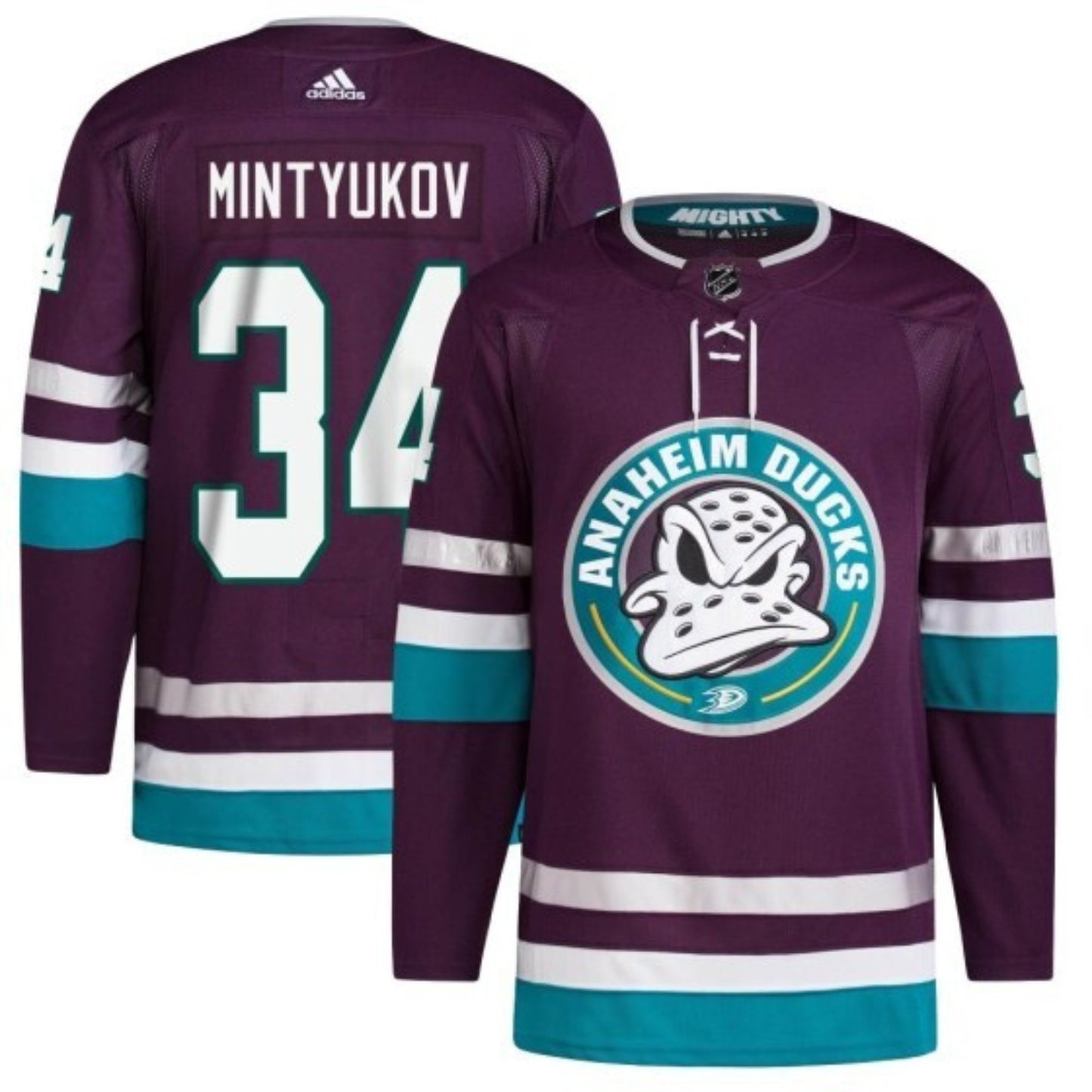 NHL Pavel Mintyukov Anaheim Ducks 34 Jersey