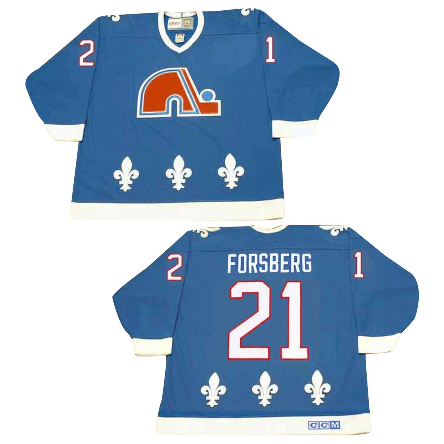 NHL Peter Forsberg Quebec Nordiques 21 Jersey