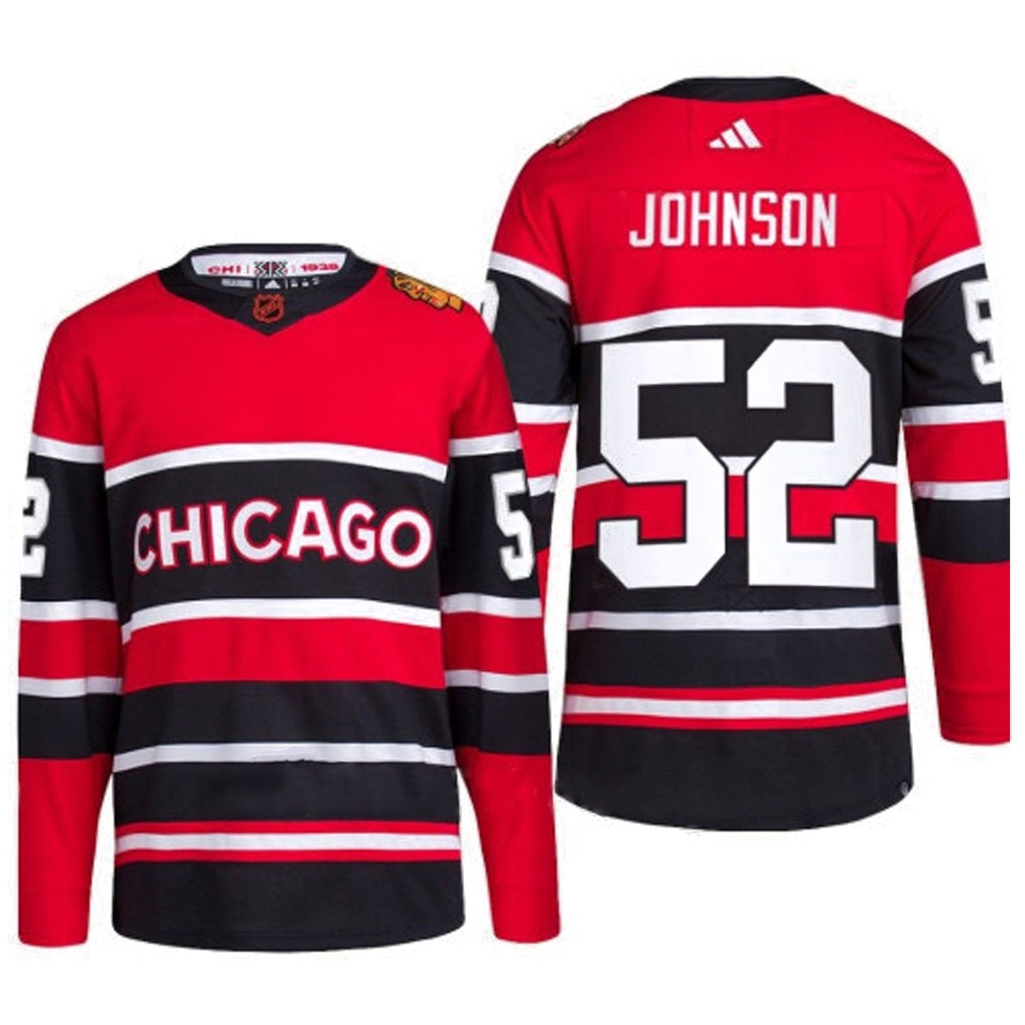 NHL Reese Johnson Chicago Blackhawks 52 Jersey