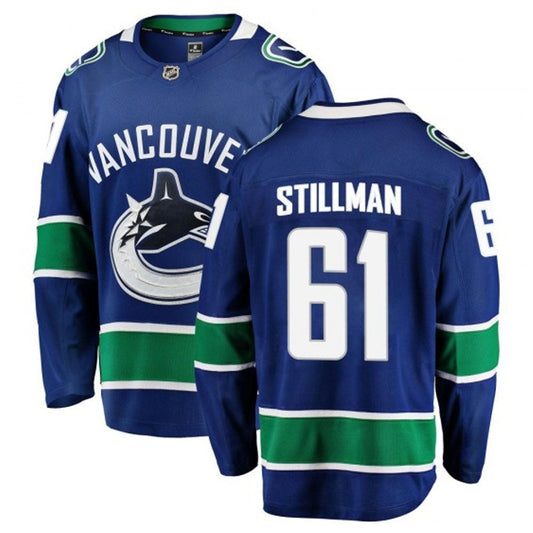 NHL Riley Stillman Vancouver Canucks 61 Jersey