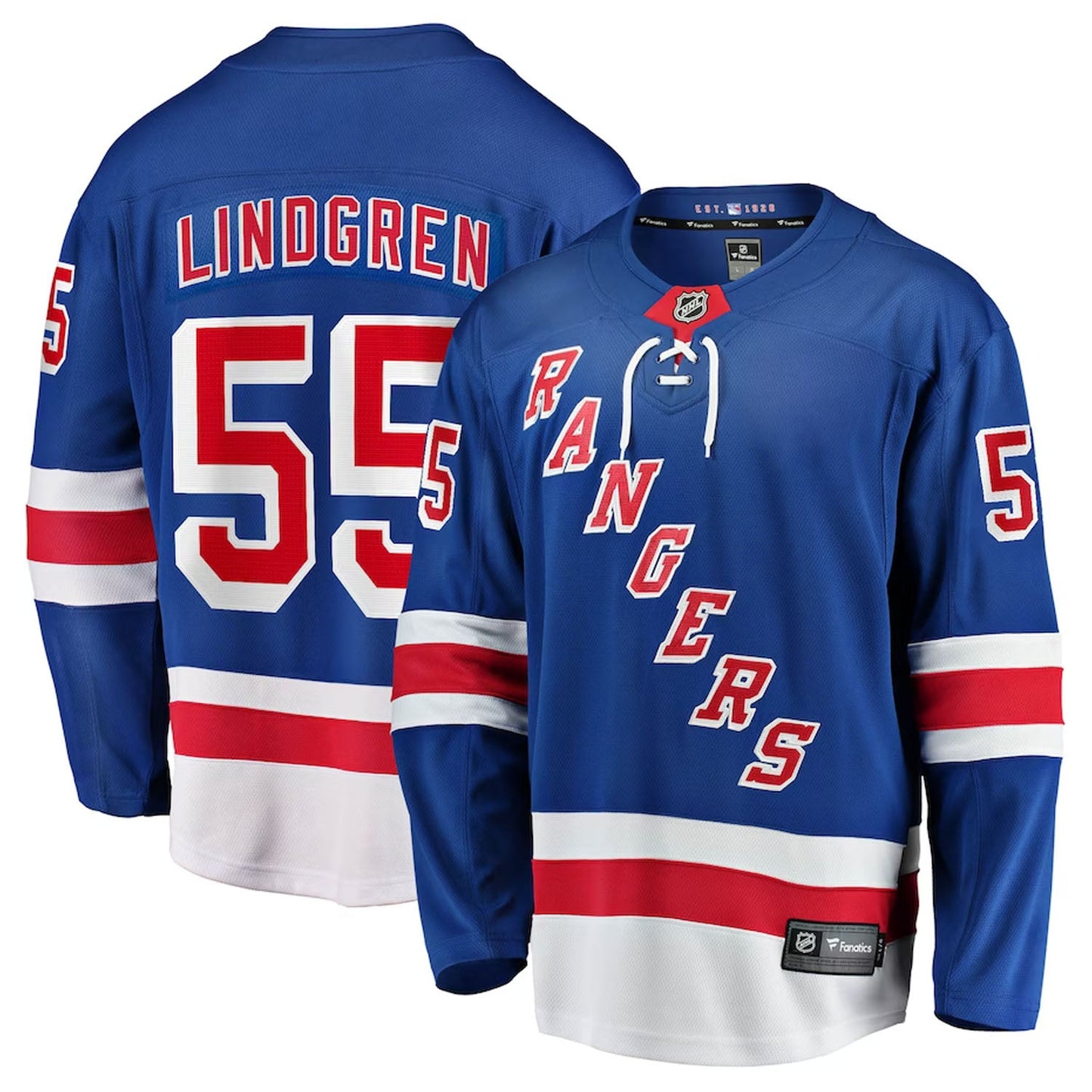 NHL Ryan Lindgren New York Rangers 55 Jersey