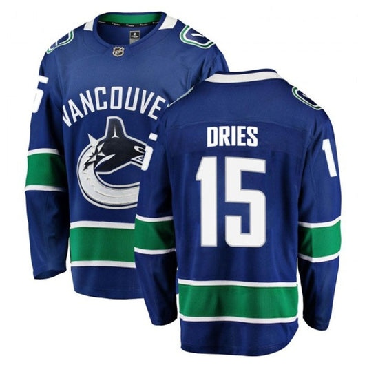 NHL Sheldon Dries Vancouver Canucks 15 Jersey