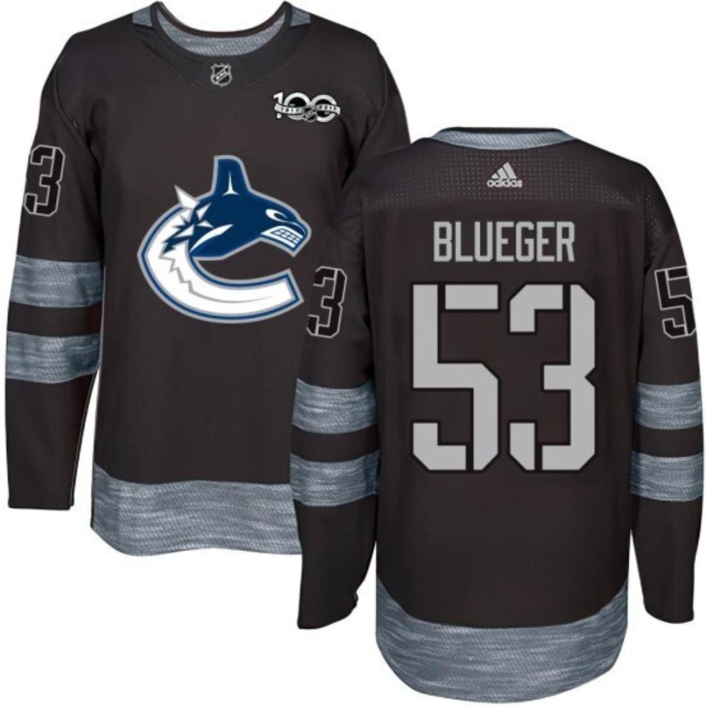 NHL Teddy Blueger Vancouver Canucks 53 Jersey