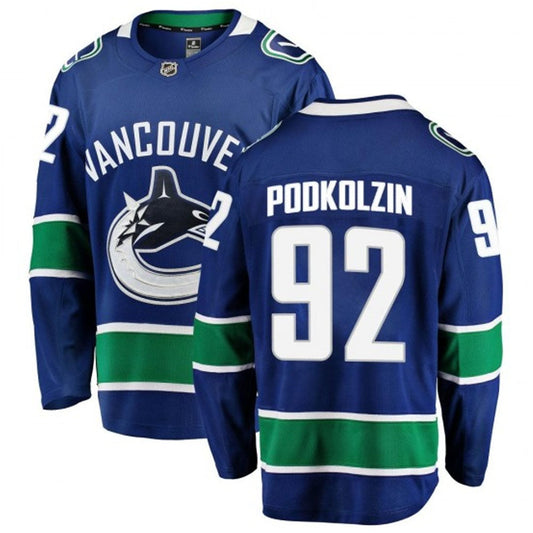 NHL Vasily Podkolzin Vancouver Canucks 92 Jersey