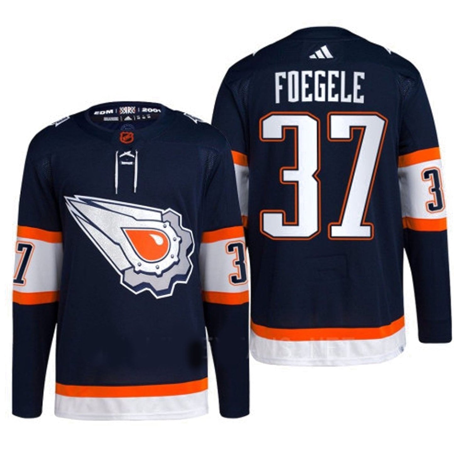 NHL Warren Foegele Edmonton Oilers 37 Jersey