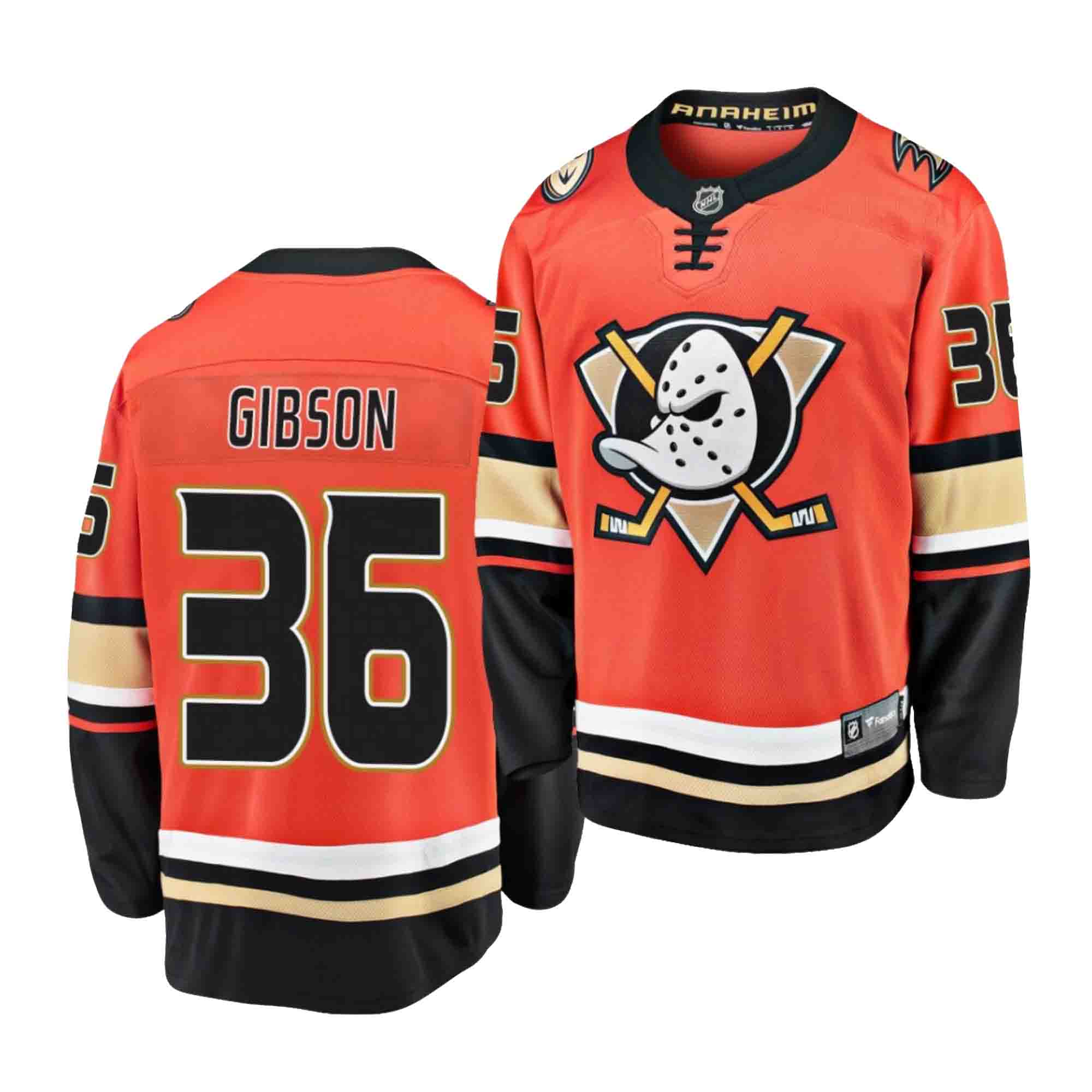 NHL John Gibson Anaheim Ducks 36 Jersey The Jersey King