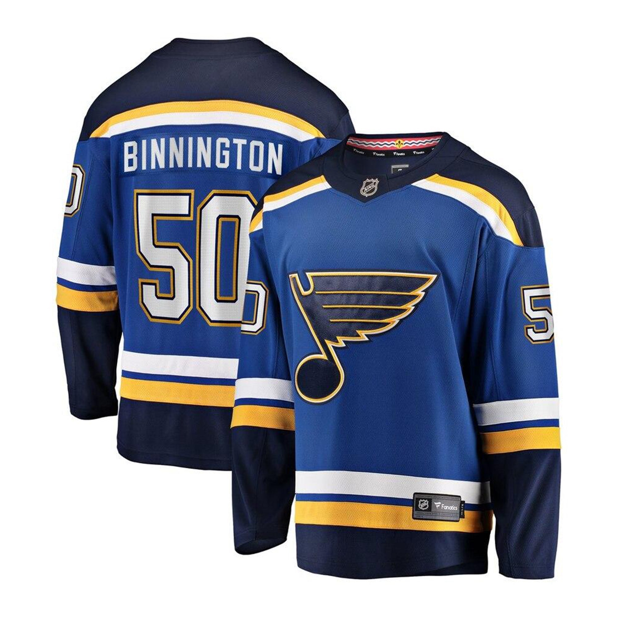 NHL Jordan Binnington St. Louis Blues 50 Jersey The Jersey King