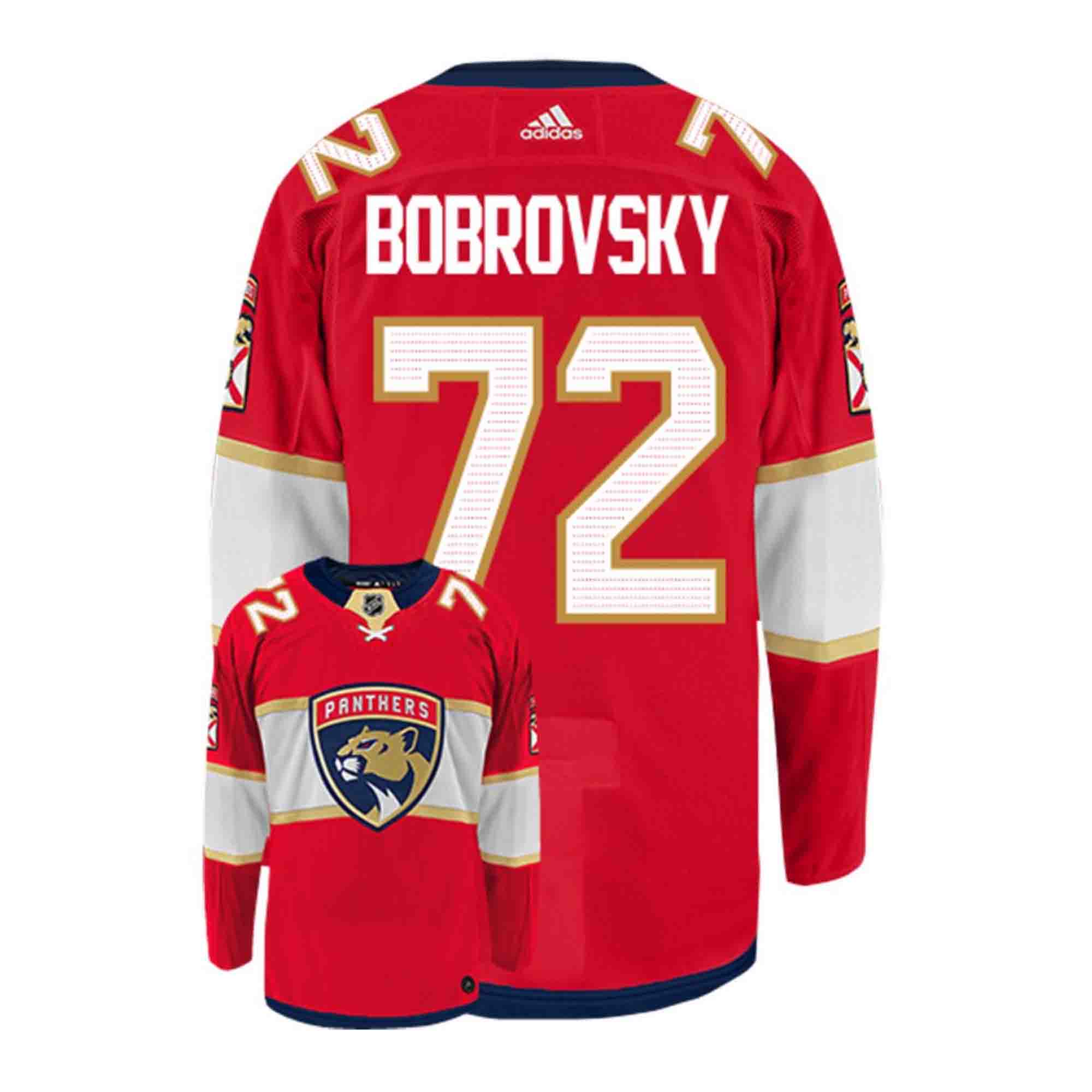 NHL Sergei Bobrovsky Florida Panthers 72 Jersey The Jersey King