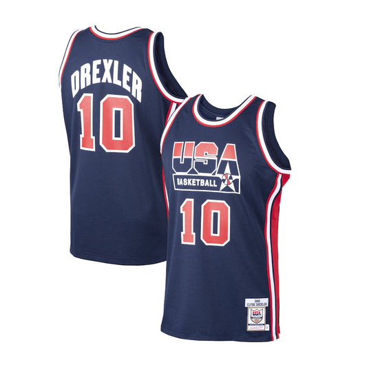 Team USA Clyde Drexler 10 Jersey