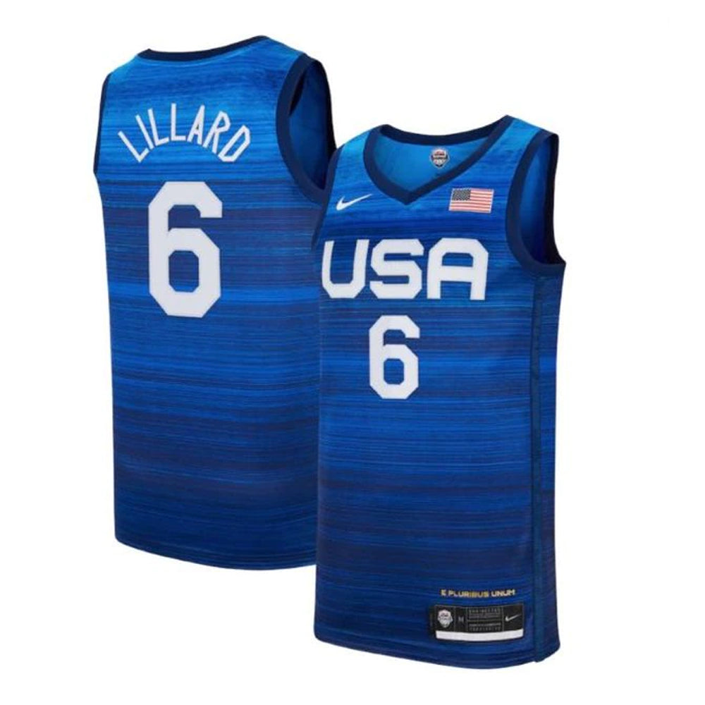 Team USA Damian Lillard 6 Jersey