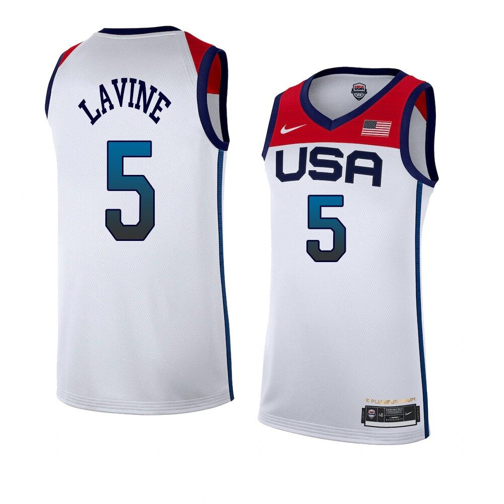 Team USA Zach Levine 5 Jersey