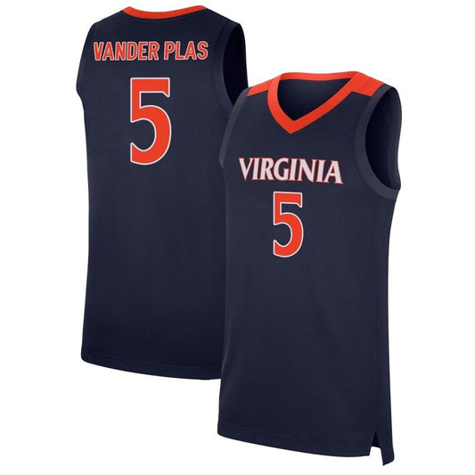 NCAAB Ben Vander Plas Virginia Cavaliers 5 Jersey