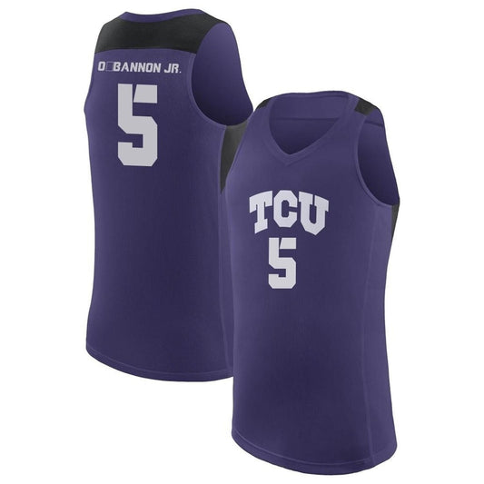 NCAAB Chuck O'Bannon Jr. TCU Horned Frogs 5 Jersey