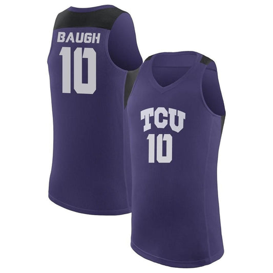 NCAAB Damion Baugh TCU Horned Frogs 10 Jersey