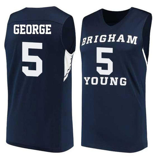 NCAAB Gideon George BYU Cougars 5 Jersey