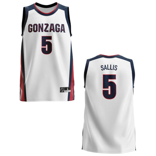 NCAAB Hunter Sallis Gonzaga Bulldogs 5 Jersey