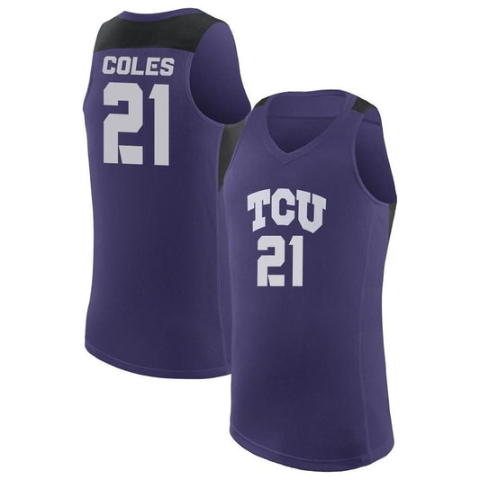 NCAAB JaKobe Coles TCU Horned Frogs 21 Jersey