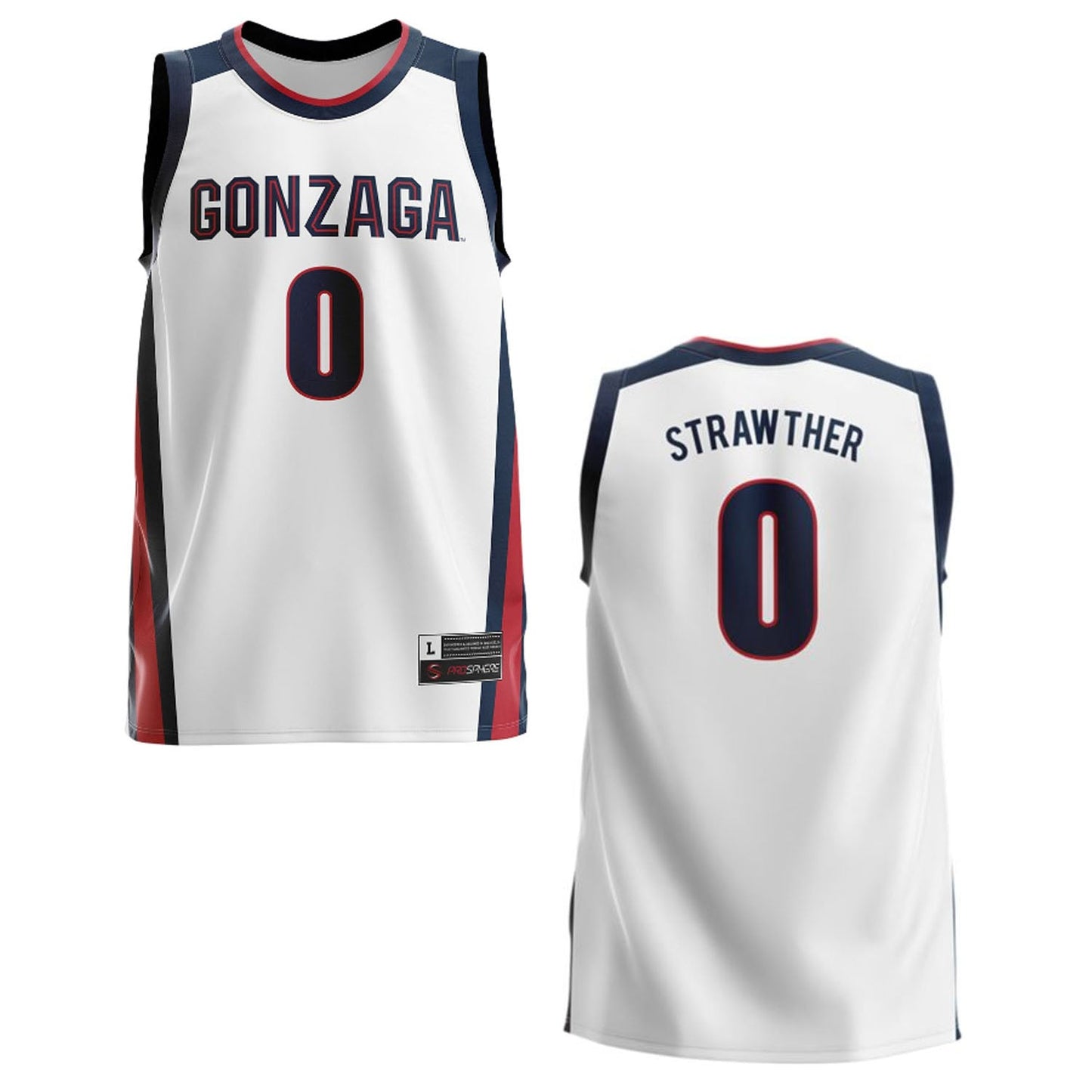 NCAAB Julian Strawther Gonzaga Bulldogs 0 Jersey