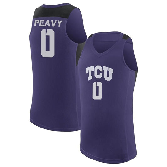 NCAAB Micah Peavy TCU Horned Frogs 0 Jersey