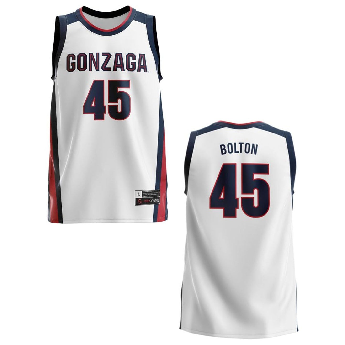 NCAAB Rasir Bolton Gonzaga Bulldogs 45 Jersey