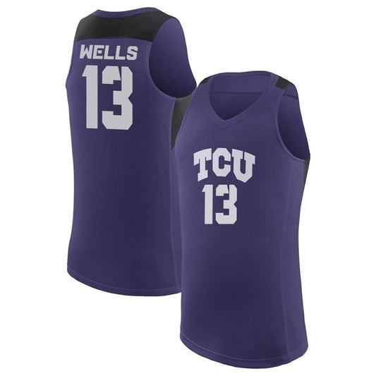 NCAAB Shahada Wells TCU Horned Frogs 13 Jersey