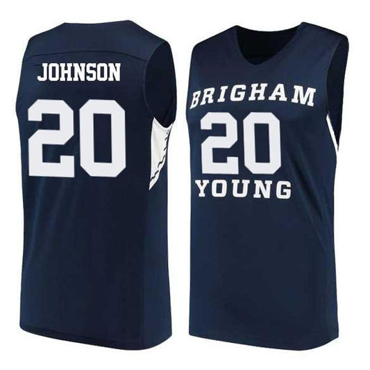 NCAAB Spencer Johnson BYU Cougars 20 Jersey